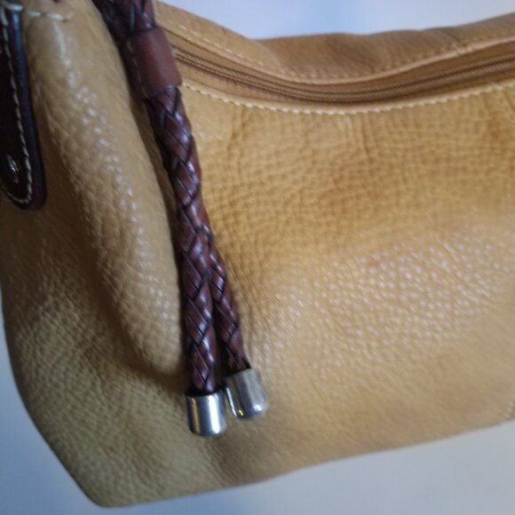 Fossil Women's Carmel Pebble Leather Boho Y2K Western Tan Purse - Picture 3 of 13